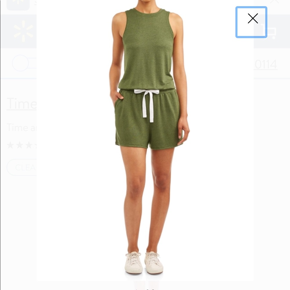 Olive Green Short Romper
